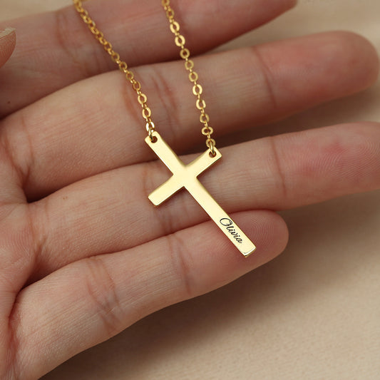 Customizable Name Cross Necklace NC001