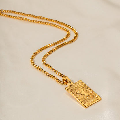 Regal Rose Radiance 18K Gold Necklace