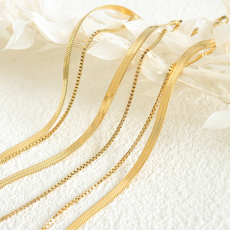 Minimalist Double-Layer 18K Gold Anklet