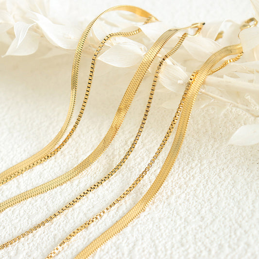 Minimalist Double-Layer 18K Gold Anklet