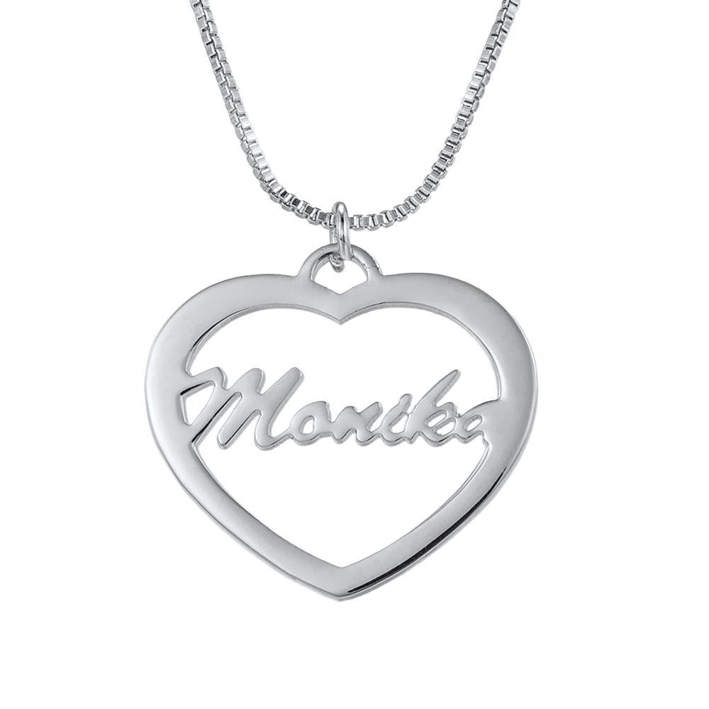 Heart Design Custom Name Necklace N043