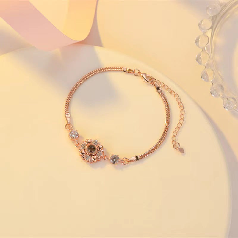 Sparkling Sunflower Projection Bracelet P006