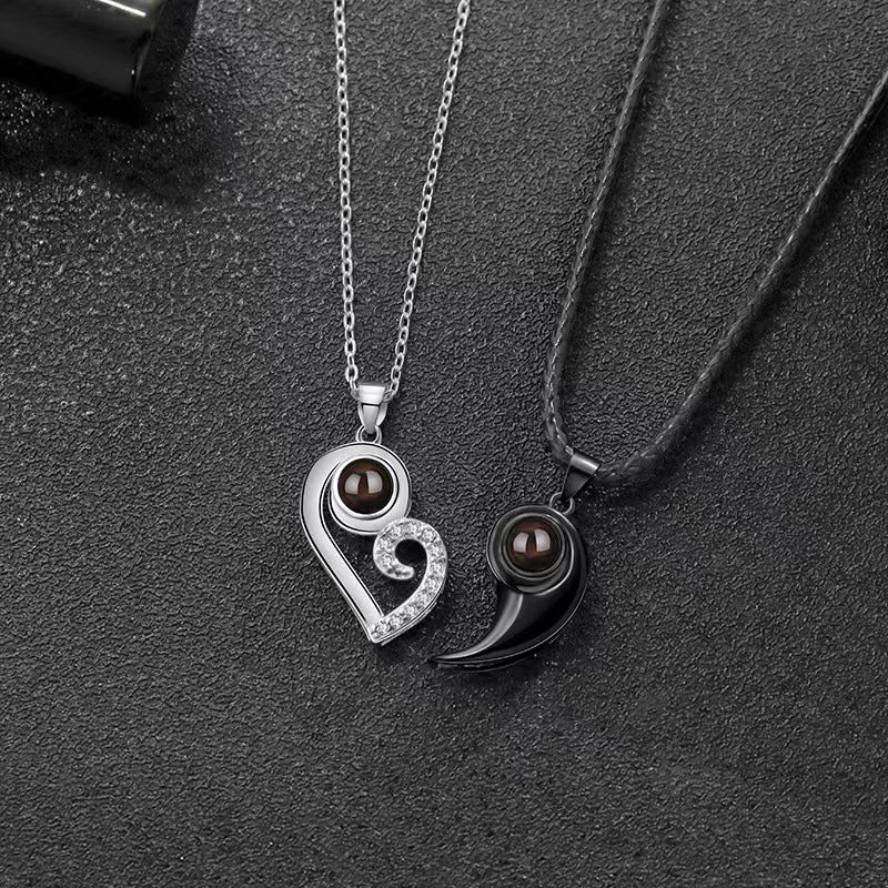 Matching Heart Projection Necklace P022