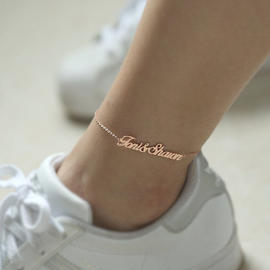 Exquisite Customizable Name Anklet A003