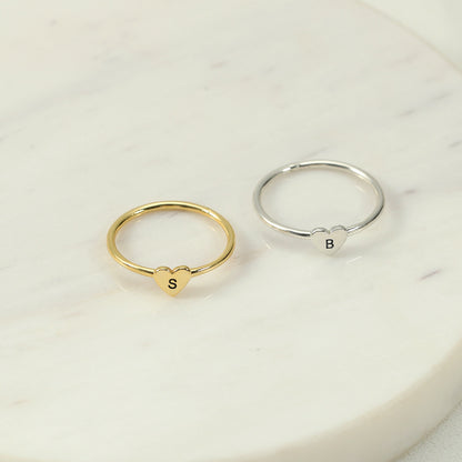 Personalized Initial Minimalist Ring R006