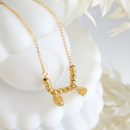 18K Gold Sacred Bloom Lotus Design Anklet