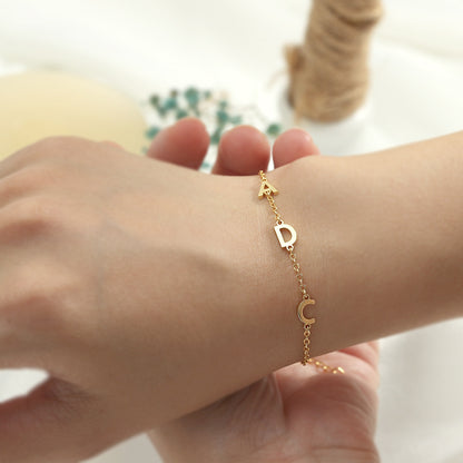 Custom Initial Minimalist Bracelet B007