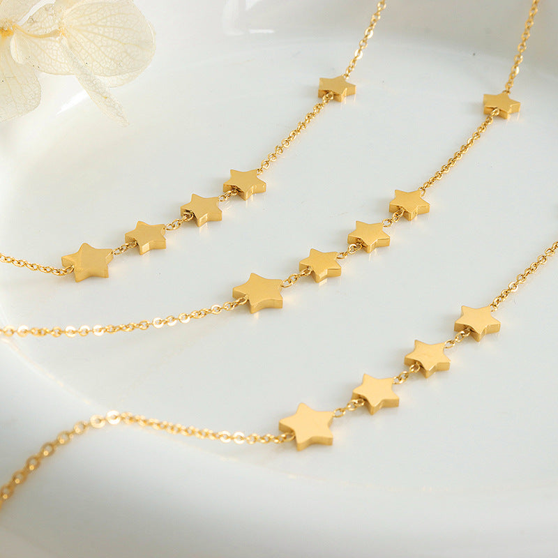 Starlight Tassel Necklace: Vintage Charm in 18K Gold