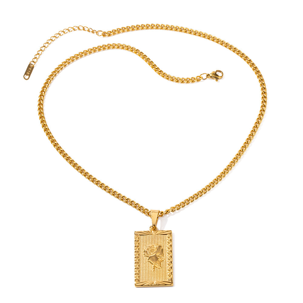 Regal Rose Radiance 18K Gold Necklace