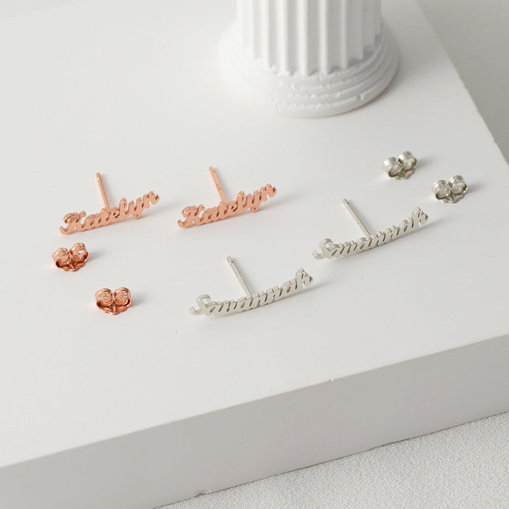 Customizable Name Dazzling Earrings E001