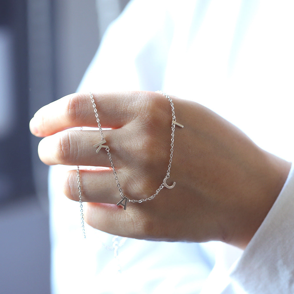 Customizable initial Minimalist Bracelet B002