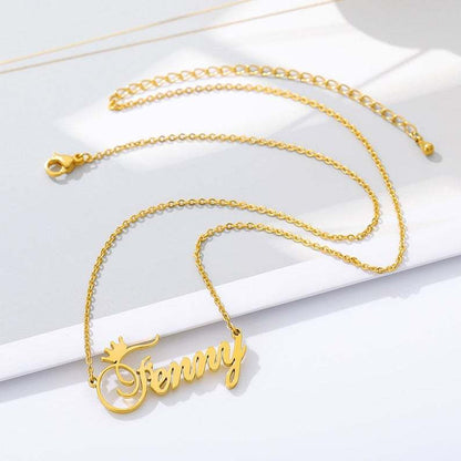 Personalized Name Crown Necklace N014