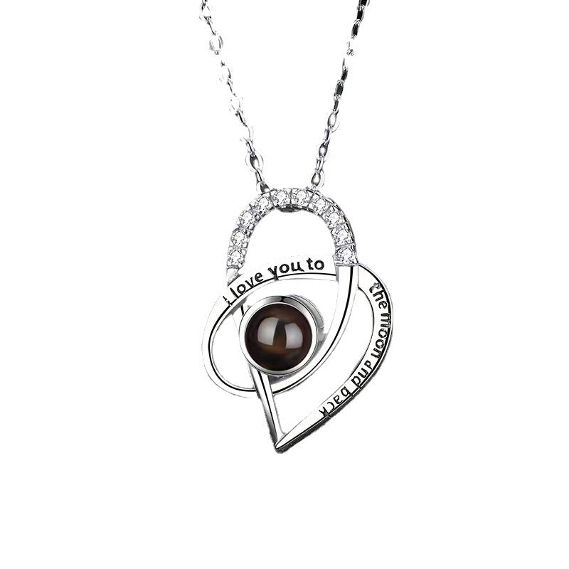 Timeless Prezzie Sparkling Heart Projection Necklace P015